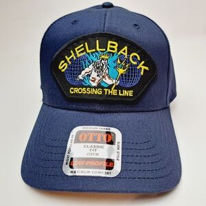 U.S. Navy Shellback Embroidered Patch Ball Cap Hat Blue